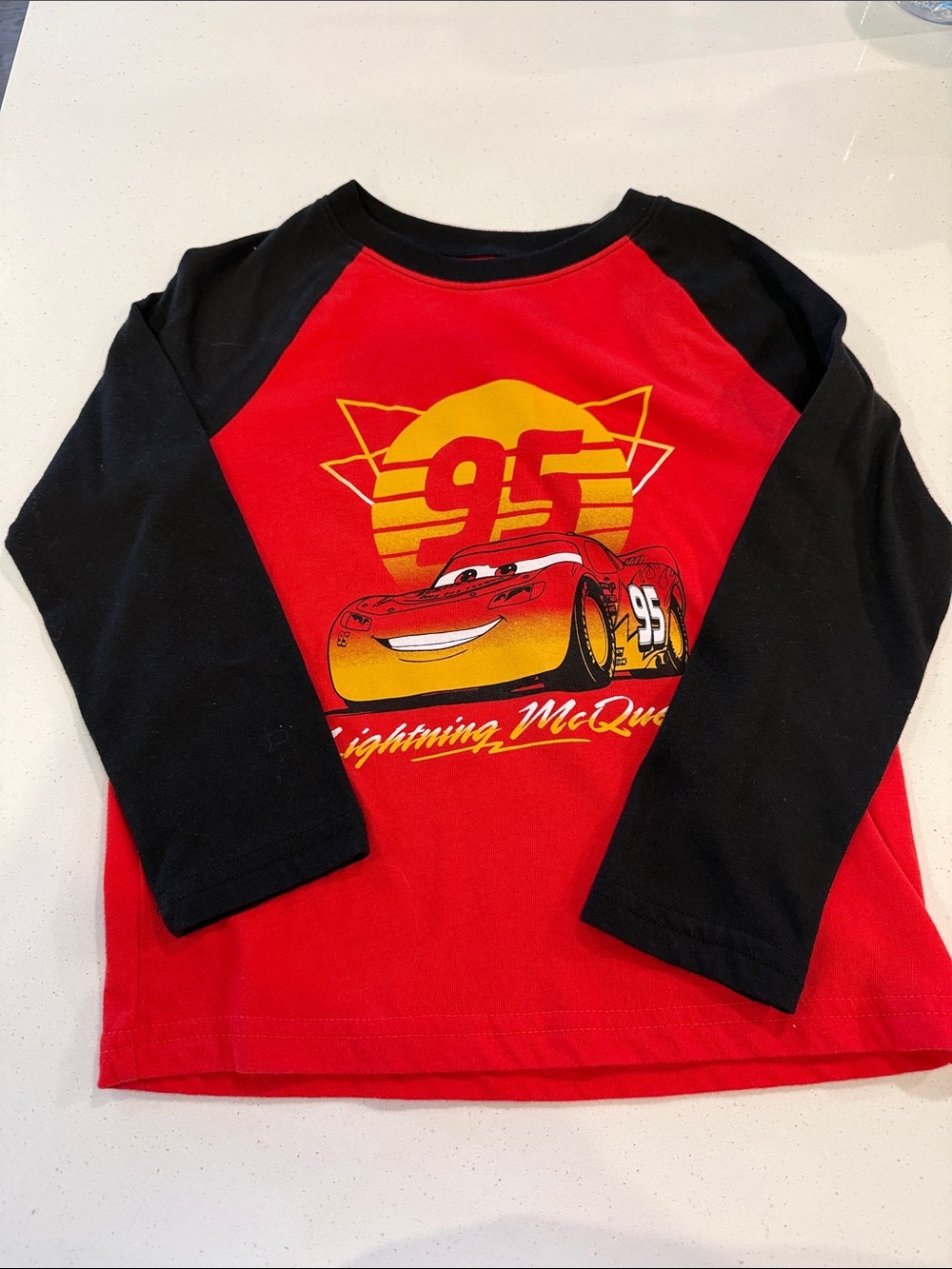 Disney Red and Black Kids Cars Graphic Tee